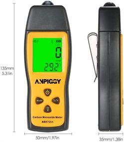 img 1 attached to 🔍 ANPIGGY Handheld Carbon Monoxide Meter: High Precision CO Tester & Detector, Portable Gas Leak Detector, LCD Monitor 0-1000ppm
