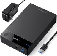 📁 ugreen external hard drive enclosure: usb 3.0 sata ssd hdd case with uasp, 12v power adapter - compatible with wd seagate toshiba samsung hitachi, ps4 xbox логотип