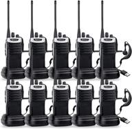 📻 retevis rt7 walkie talkies: long range rechargeable radios with earpiece, led flashlight, emergency alarm - ideal for adults, school security, warehouse construction (10 pack) logo