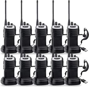 img 4 attached to 📻 Retevis RT7 Walkie Talkies: Long Range Rechargeable Radios with Earpiece, LED Flashlight, Emergency Alarm - Ideal for Adults, School Security, Warehouse Construction (10 Pack)