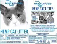 🐱 hempalta pets premium organic hemp cat litter: natural, lightweight, odorless, flushable & low dust logo