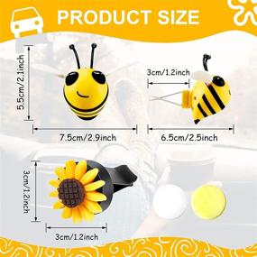 img 3 attached to 🌻 6-Piece Sunflower Vent Clips with Little Bee - Car Air Vent Clips Charm Auto Freshener Clips - Car Outlet Perfume Clips - Car Interior Air Conditioning Vent Decoration Accessories for Women and Men - Car Decor