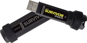 img 3 attached to 💪 Corsair CMFSS3B-256GB Флеш-накопитель Survivor Stealth 256GB USB 3.0 - Черный: Прочное и быстрое хранилище данных.