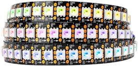 img 4 attached to 💡 Upgraded BTF-LIGHTING WS2813 3.2ft 144 Pixels Individually Addressable RGB LED Flexible Strip Light 5050 SMD Dream Color Dual Signal Backup Data IP30 Non-Waterproof DC5V Black PCB