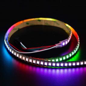 img 3 attached to 💡 Upgraded BTF-LIGHTING WS2813 3.2ft 144 Pixels Individually Addressable RGB LED Flexible Strip Light 5050 SMD Dream Color Dual Signal Backup Data IP30 Non-Waterproof DC5V Black PCB