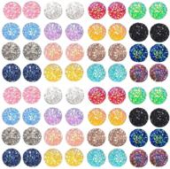 🌈 vibrant 100 mix color 12mm round flat back resin cabochon cameo faux druzy cabochons - perfect for jewelry making and charms (m248) logo