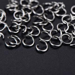 img 1 attached to 📿 Satinior 120 Pieces Stainless Steel Stamping Blanks Tag Pendants + 100 Opening Jump Rings: Perfect for Bracelets, Earrings & Charms