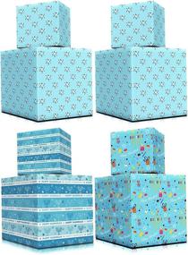 img 4 attached to Happy Hanukkah Gift-Wrap Chanukah: 🎁 4 Variety Pack, 17.5in. X 144in. Each