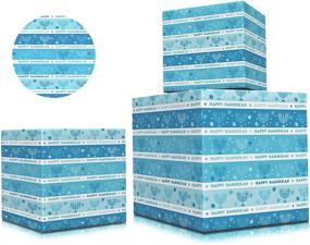 img 3 attached to Happy Hanukkah Gift-Wrap Chanukah: 🎁 4 Variety Pack, 17.5in. X 144in. Each