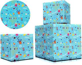 img 2 attached to Happy Hanukkah Gift-Wrap Chanukah: 🎁 4 Variety Pack, 17.5in. X 144in. Each