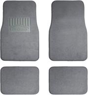 fh group f14402gray gray premium carpet floor mats with heel pad logo