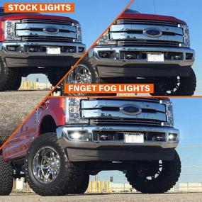 img 1 attached to 🚗 Upgrade Your Ford F-150 with 4'' LED Fog Lights | FNGET Compatible Super Duty Fog Lamps for 2015-2019 Models | Rectangular Fog Light Assembly Kit - 2PCS