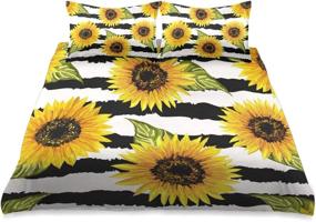img 4 attached to Sunflower Comforter Comfortable Bedding 90X90In