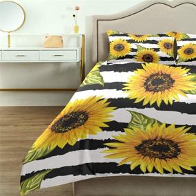 img 1 attached to Sunflower Comforter Comfortable Bedding 90X90In