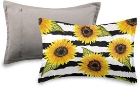 img 3 attached to Sunflower Comforter Comfortable Bedding 90X90In