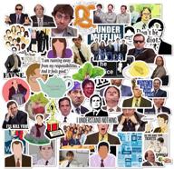 🖥️ the office stickers bundle: 50-pack decals for laptops, computers, and office - funny merchandise poster sticker set logo
