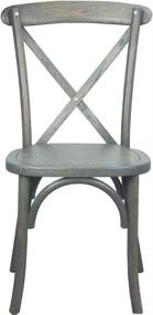 img 1 attached to Introducing the Flash Furniture Advantage Grey X-Back Chair: Enhanced Comfort and Style