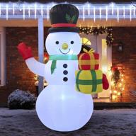 🎅 enhance your christmas decor with joiedomi 5 ft snowman inflatable decoration - perfect for indoor and outdoor xmas parties, yard, garden, and lawn winter decor logo