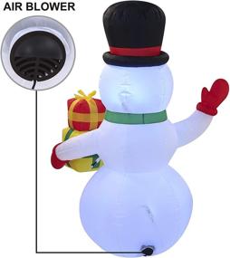 img 1 attached to 🎅 Enhance Your Christmas Decor with Joiedomi 5 FT Snowman Inflatable Decoration - Perfect for Indoor and Outdoor Xmas Parties, Yard, Garden, and Lawn Winter Decor