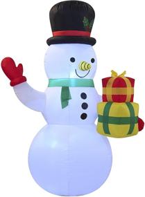 img 3 attached to 🎅 Enhance Your Christmas Decor with Joiedomi 5 FT Snowman Inflatable Decoration - Perfect for Indoor and Outdoor Xmas Parties, Yard, Garden, and Lawn Winter Decor