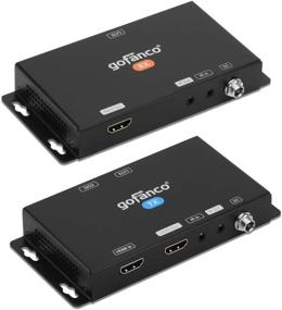 img 4 attached to 🔌 4K HDMI Balun Extender - gofanco HDBaseT 2.0 4K:4:4 HDR CAT6 HDMI Over Cable (230ft @ 1080p, 130ft @ 4K) with Loopout, Auto Downscaling, Bi-Directional IR, Power Over Cable, EDID, 18Gbps, HDCP 2.2