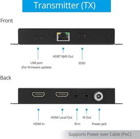 img 1 attached to 🔌 4K HDMI Balun Extender - gofanco HDBaseT 2.0 4K:4:4 HDR CAT6 HDMI Over Cable (230ft @ 1080p, 130ft @ 4K) with Loopout, Auto Downscaling, Bi-Directional IR, Power Over Cable, EDID, 18Gbps, HDCP 2.2