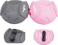 🐾 dark gray and pink silicone dog treat pouch set - portable fanny pack with pet food storage containers, magnetic closure, and waist clip for easy dog walking and leash attachment logo