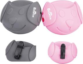 img 4 attached to 🐾 Dark Gray and Pink Silicone Dog Treat Pouch Set - Portable Fanny Pack with Pet Food Storage Containers, Magnetic Closure, and Waist Clip for Easy Dog Walking and Leash Attachment