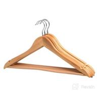 img 1 attached to 👕 Utopia Home Premium Wooden Hangers - 20 Pack - 360-Degree Rotatable Hook - Durable, Slim & Non-Slip - Shoulder Grooves - Lightweight Hangers for Coats, Suits, Pants & Jackets - Natural Finish review by Kim Sanchez