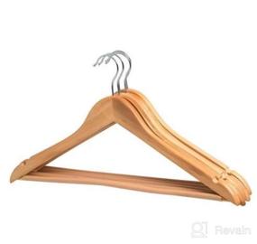 img 5 attached to 👕 Utopia Home Premium Wooden Hangers - 20 Pack - 360-Degree Rotatable Hook - Durable, Slim & Non-Slip - Shoulder Grooves - Lightweight Hangers for Coats, Suits, Pants & Jackets - Natural Finish