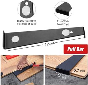 img 1 attached to 🛠️ EZARC Laminate Flooring Installation Kit - Includes 60 Spacers, Sturdy Pull Bar, Tough Rubber Tapping Block, Dual-Sided Mallet, and Comfy Foam Kneepads