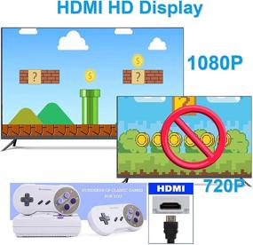 img 3 attached to 🎮 LIFTREN Портативная игровая приставка с 821 встроенной игрой, HDMI HD-выход - идеальный подарок для детей на день рождения и сохранение счастливых детских воспоминаний - получите свою классическую ретро-игровую приставку из детства!