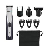 🔋 conair cordless lithium ion men's face & body trimmer - all-in-1, rechargeable, silver/black logo