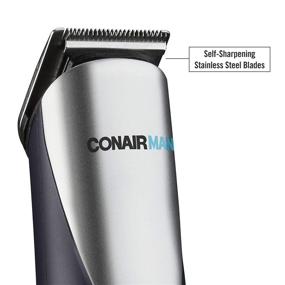 img 1 attached to 🔋 Conair Cordless Lithium Ion Men's Face & Body Trimmer - All-in-1, Rechargeable, Silver/Black