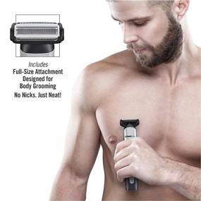 img 3 attached to 🔋 Conair Cordless Lithium Ion Men's Face & Body Trimmer - All-in-1, Rechargeable, Silver/Black