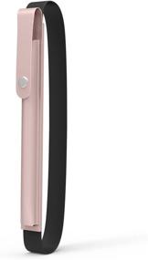 img 4 attached to MoKo Apple Pencil Holder Sleeve with Elastic Pocket and Detachable Cover - Compatible with iPad 8th Gen 2020/7th Gen 2019/Air 3 2019/Pro 12.9 2015/2017 (1st Gen Apple Pencil) - Rose Gold