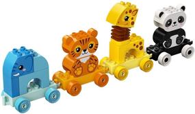 img 3 attached to 🚂 2021 LEGO DUPLO Мой первый животный поезд 10955: Набор игрушек для малышей на ногах с слоном, тигром, жирафом и пандой (15 деталей)