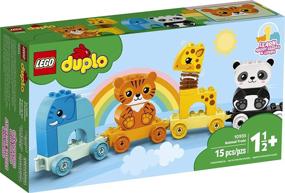 img 1 attached to 🚂 2021 LEGO DUPLO Мой первый животный поезд 10955: Набор игрушек для малышей на ногах с слоном, тигром, жирафом и пандой (15 деталей)