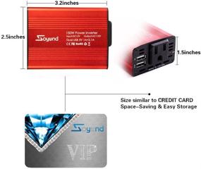 img 2 attached to 🚗 Soyond 150W Car Power Inverter Charger: DC 12V to 110V AC Converter with Dual USB Charger - Efficient and Reliable!