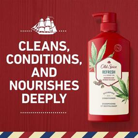 img 1 attached to 🌿 Old Spice 2in1 Shampoo and Conditioner for Men with Hemp Oil - 44 Fl Oz