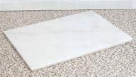 🪓 premium marble cutting board: home basics 12" x 16" - white, one size logo