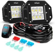 💡 nilight led light bar 2pcs 18w flush mount flood off road lights - buy now! logo