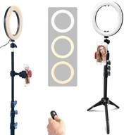 📸 vitecnovo 8-inch selfie ring light kit with tripod stand & phone holder – ideal for live streaming, makeup, youtube videos, and photography – compatible with iphone xs max xr android (bower tripod) logo