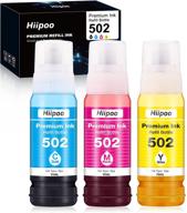 🖨️ hiipoo compatible color combo pack 502 ink bottles – replacement for t502 – works with et-2750, et-3750, et-4750, et-2760, et-3760, et-4760, et-2700, et-3700, et-3710, et-15000, st-2000, st-3000, st-4000 logo