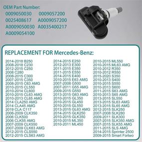 img 2 attached to 🔧 Датчик давления шин 433МГц TPMS Набор из 4 шт. для Mercedes-Benz C230 C250 E300 E350 ML350 и других моделей | Заменяет# 0009050030, A0009050030, 0009057200