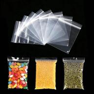 300 zipper poly bags, magicalmai clear plastic zip lock baggies - reclosable, thicker ziplock bags for small items/food storage/jewelry/samples/snacks (2x2) logo