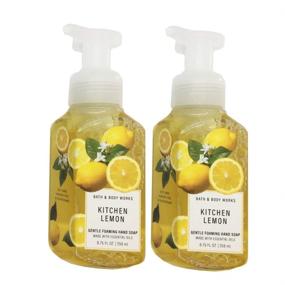 img 2 attached to Bath and Body Works Gentle Foaming Hand Soap, Kitchen Lemon 8.75 Ounce (2-Pack): Refreshing Citrus Scent for Clean and Soft Hands