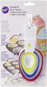 img 2 attached to Wilton Scoop-It Batter Spoons: Set of 3 for Effortless Baking Bliss