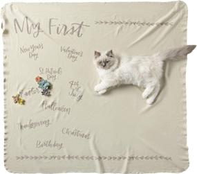 img 3 attached to 📸 Primitives by Kathy My First Baby Milestone Blanket - 42 x 36-Inches: Capture Precious Moments