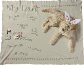 img 1 attached to 📸 Primitives by Kathy My First Baby Milestone Blanket - 42 x 36-Inches: Capture Precious Moments